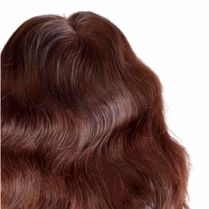 18" Brown Scalp Topper for Women – Free Part Natural Base Human Hair Hairpiece, Thin Remy Hair, Natural-Looking Scalp Hairpiece