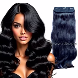 3 clips ear to ear natural black hair volumizer – instant volume & natural length