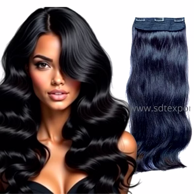 3 clips ear to ear natural black hair volumizer – instant volume & natural length