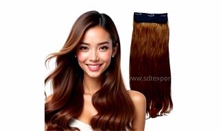 3 Clips Ear to Ear Brown Hair Volumizer – Instant Length, Volume & Style