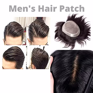 Premium Men’s Hair System – Fine Mono Top with PU Perimeter & Lace Front