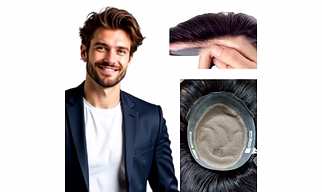 Mono Base Front Lace Men’s Hair System - Pure Human Hair