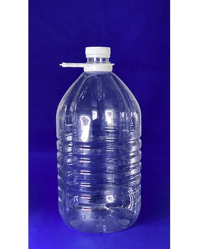 6 Liters 45mm Round Clear with Cap and Handle-6Liters45mmRoundClearwithcapandhandle