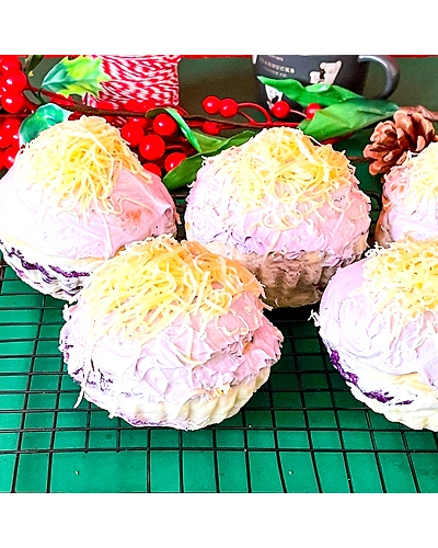 Ube Quezo de Bola Ensaymada and Praline Ensaymada-box of 2-1-1