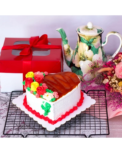 Dulce de Leche Heart Cake petite 5in-MD2023DULCEPETITECAKEONLY