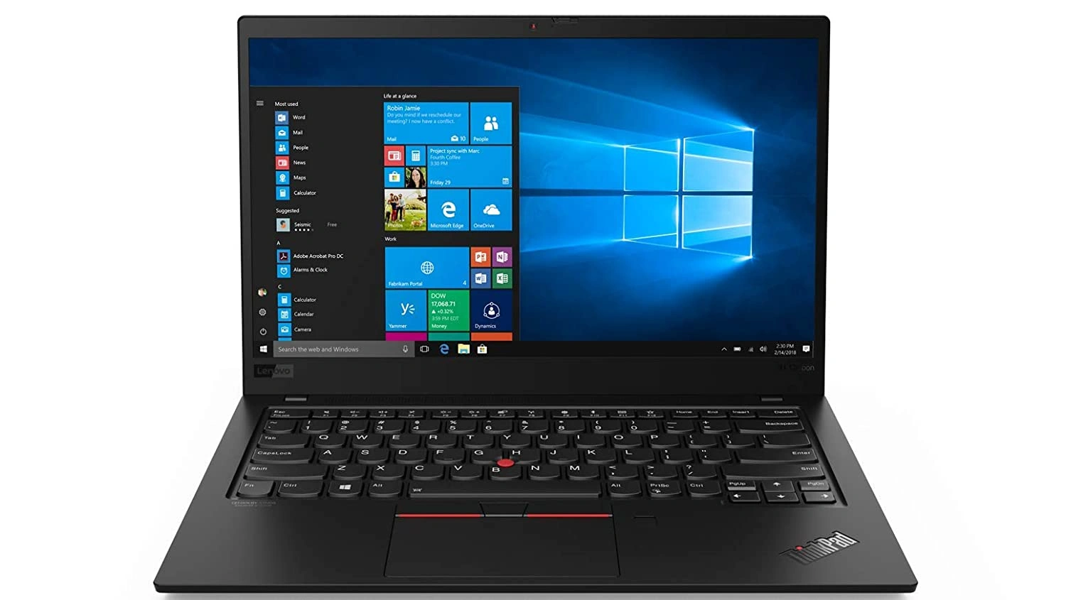 Lenovo ThinkPad X1 Carbon Intel Core i7 10th Gen 14-inch Wide Quad HD IPS Thin and Light Laptop (16GB RAM / 512GB SSD/ Windows 10 Professional/ Black/ 1.09Kg), 20R1S05400-3