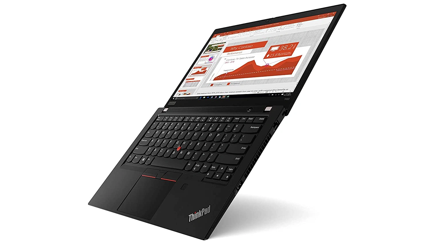 Lenovo ThinkPad T490 20RYS07R00 - Intel Core i7 10th Gen 14-inch FHD (1920x1080) IPS Thin and Light Laptop (16GB RAM / 512GB SSD/ Windows 10 Professional 64/ NVIDIA GeForce MX250 2GB/ Black/ 1.55Kg),-1