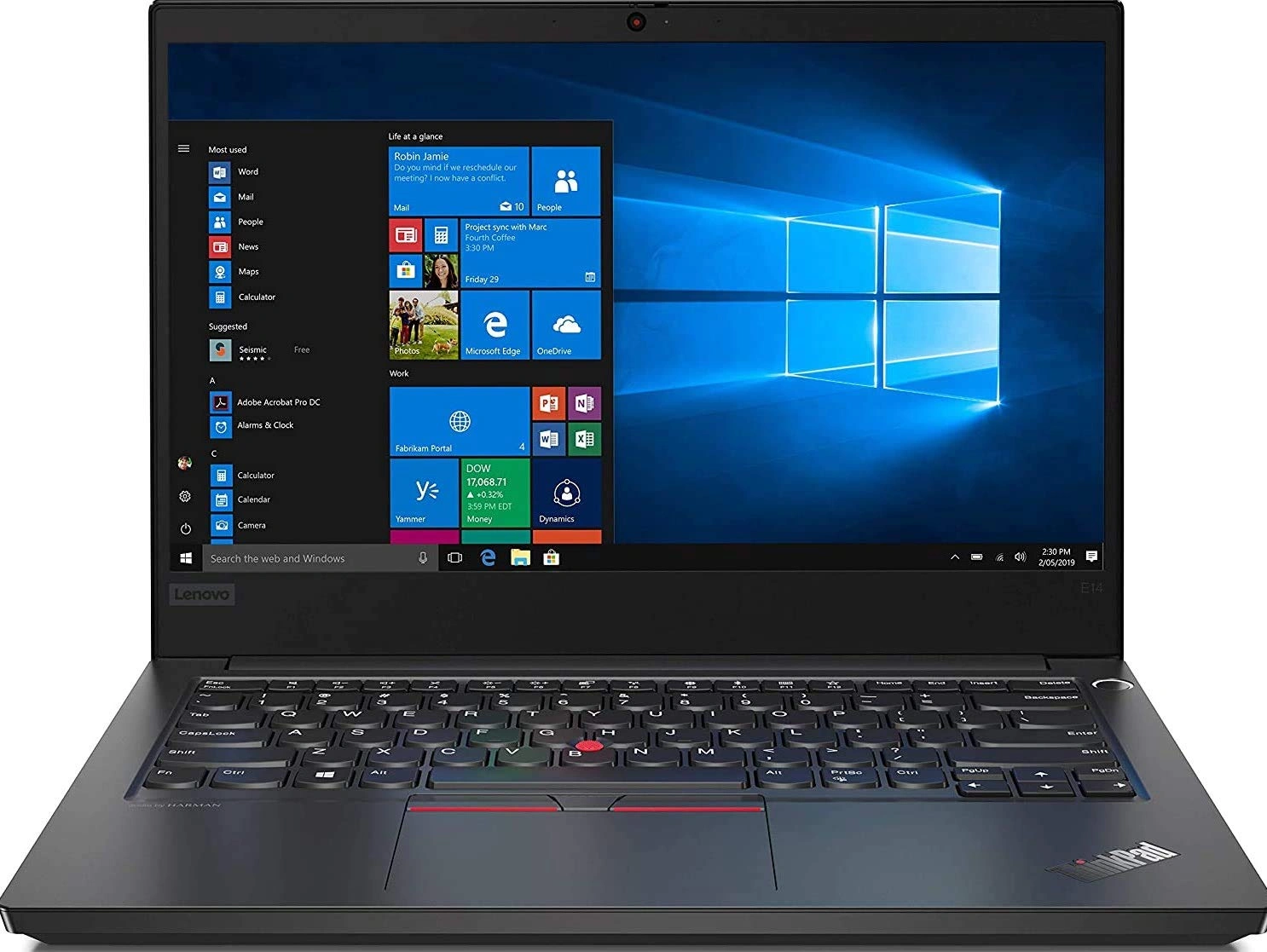 Lenovo ThinkPad E14 20RAS0ST00 - Intel Core i3 10th Gen 14-inch Full HD Thin and Light Laptop (4GB RAM/ 500GB HDD/ Windows 10 Professional/ Black/ 1.69 kg),-1