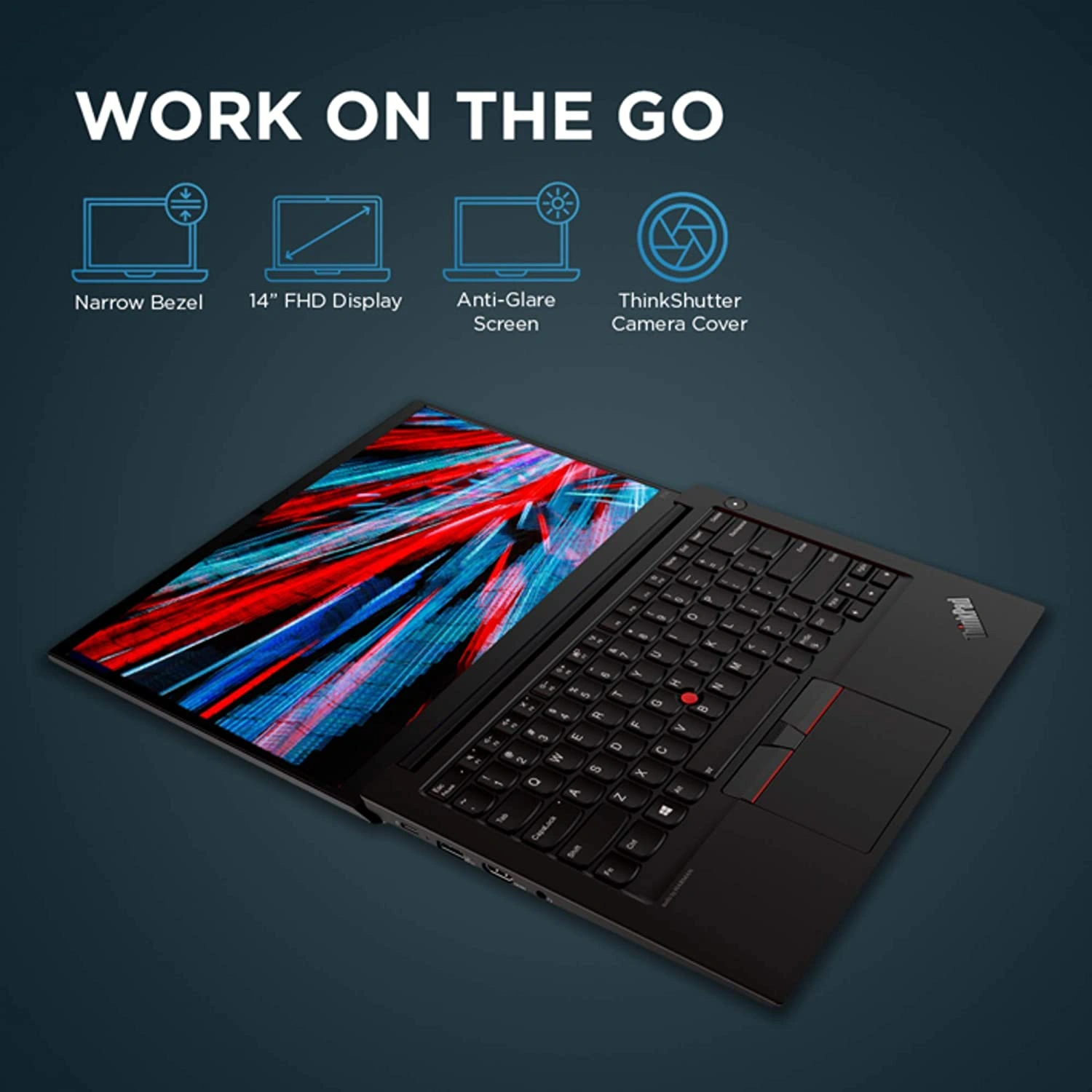 Lenovo ThinkPad E14 20RAS0ET00 - Intel Core i5 10th Gen 14-inch Full HD Thin and Light Laptop (8GB RAM/ 512GB SSD/ Windows 10 Professional/ Black/ 1.77 kg),-2