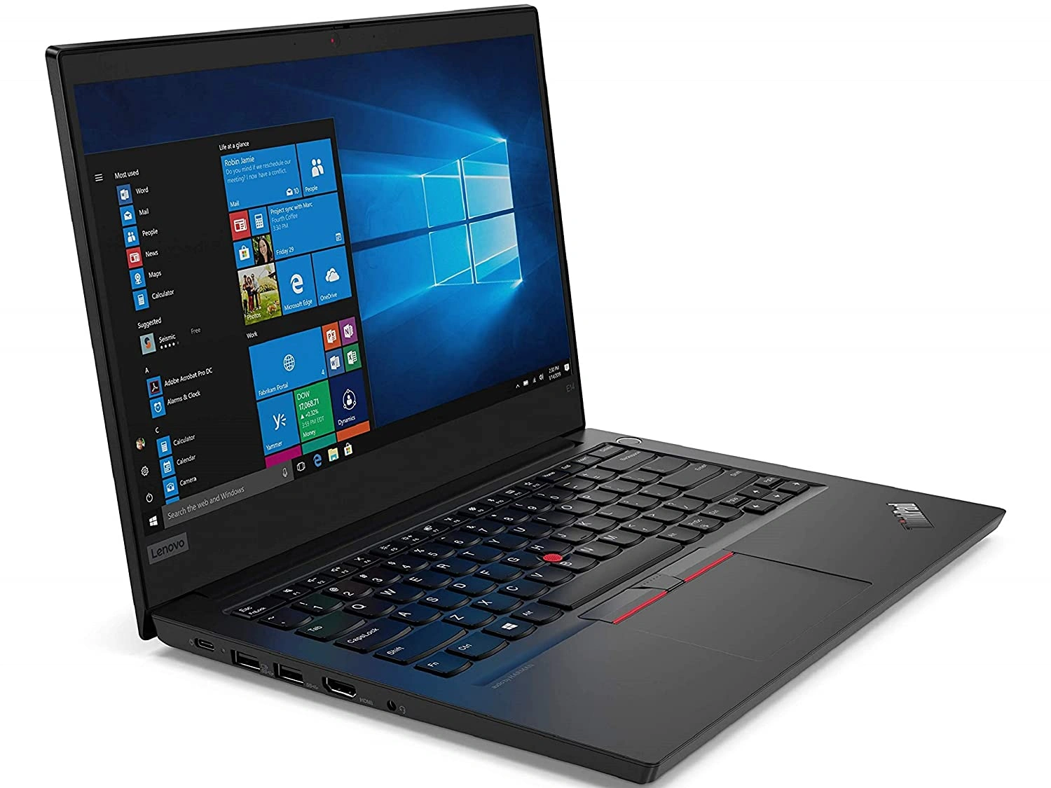 Lenovo ThinkPad E14 20RAS08A00 - Intel Core i7 10th Gen 14-inch Full HD IPS Thin and Light Laptop (16GB RAM/ 512GB SSD/ Windows 10 Professional/ RX640 2GB Graphics/ Black/ 1.69 kg),-1