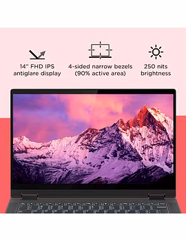 Lenovo IdeaPad Flex 5i - 81X100NCIN - 10th Gen Intel Core i3 14 inch Full HD IPS 2-in-1 Convertible Laptop (4GB/256GB SSD/Windows 10/MS Office 2019/Graphite Grey/1.5Kg),-5-sm