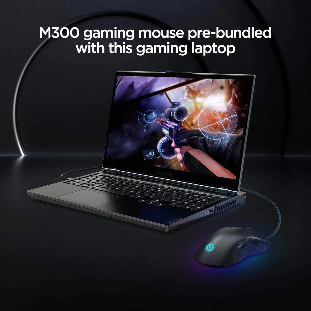 Lenovo Legion 5i 82AU0072IN - 10th Gen Intel Ci7 15.6&quot; FHD Gaming Laptop (16GB/1TB HDD + 256GB SSD/Win10/Office2019/120 Hz/NVIDIA GTX 1650Ti 4GB GDDR6/with M300 RGB Gaming Mouse/Phantom Black/2.3Kg)-1