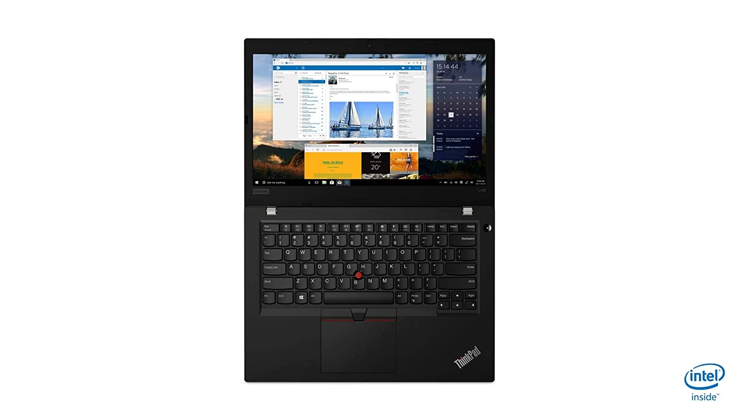 Lenovo ThinkPad L490 20Q5S0LX00 - Intel Core i7 8th Gen 14-inch HD Thin and Light Laptop (8GB RAM/500 GB HDD/ Windows 10 Pro/2 GB Graphics/ Black/ 1.69 kg),-1