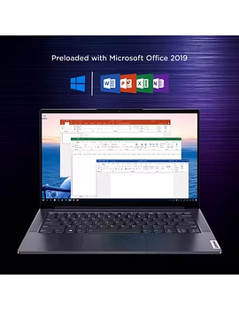 Lenovo Yoga Slim 7i - 82A1009KIN - 10th Gen Intel Core i7 14 inch Full HD IPS Thin and Light Laptop (8GB/512GB SSD/Windows 10/MS Office 2019/NVIDIA MX350 2GB GDDR5 Graphics/Slate Grey/1.55Kg),-1-sm