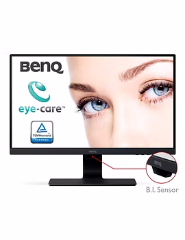 BenQ GW2480 24-inch (60.5 cm) Eye Care Monitor, IPS Panel with VGA, HDMI, Audio in, Headphone Ports and in-Built Speakers, with Adaptive Brightness Technology - (Black)-4-sm
