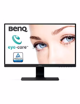BenQ GW2480 24-inch (60.5 cm) Eye Care Monitor, IPS Panel with VGA, HDMI, Audio in, Headphone Ports and in-Built Speakers, with Adaptive Brightness Technology - (Black)-GW2480-sm