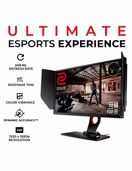 BenQ Zowie XL2546 24.5-inch 240Hz FHD (1080p) Gaming Monitor for Esports, 1ms Response Time, Dynamic Accuracy (DyAC), Color Vibrance, Black Equalizer, Shield, S-Switch, Height Adjustable Stand-1-sm
