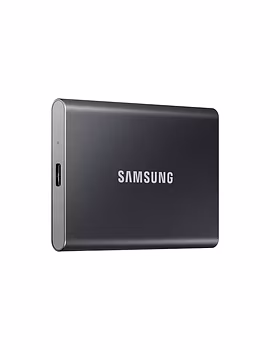 Samsung T7 1TB Up to 1,050MB/s USB 3.2 Gen 2 (10Gbps, Type-C) External Solid State Drive (Portable SSD) Grey(MU-PC1T0T)-3-sm