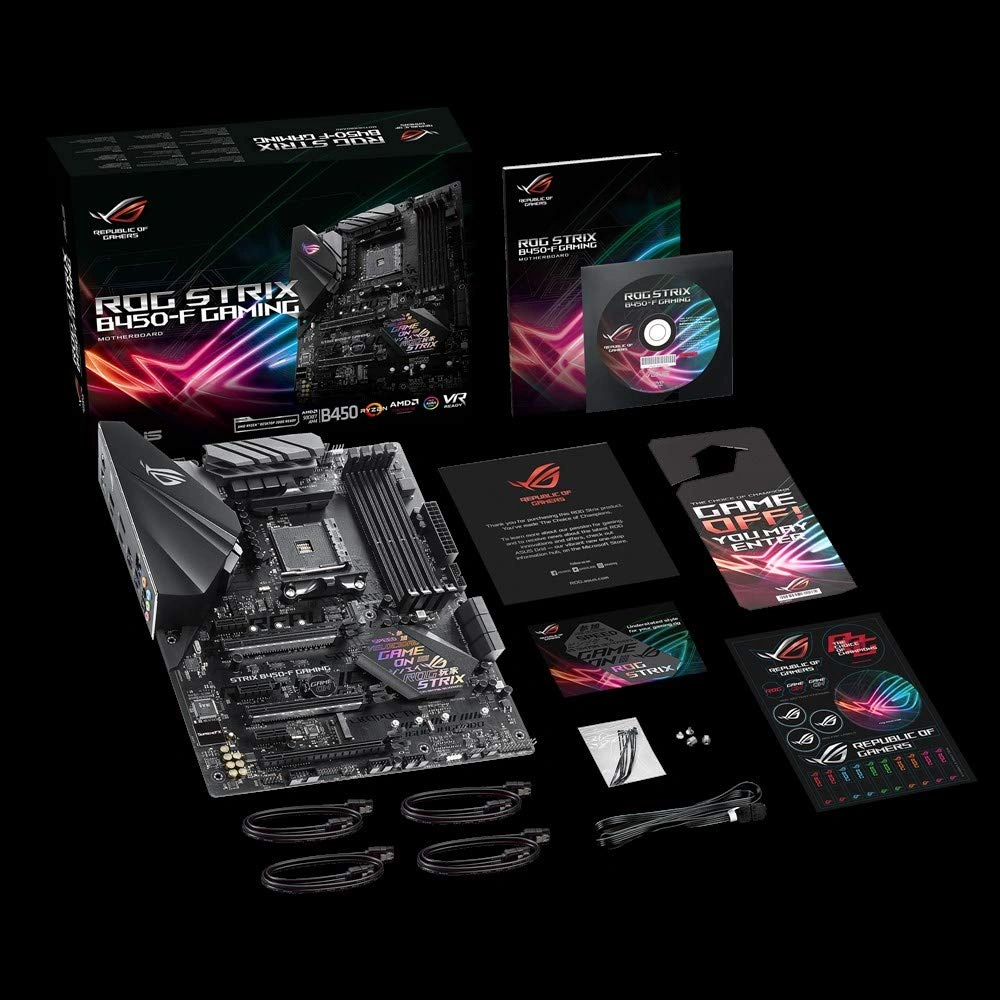 ASUS ROG Strix B450-F Gaming Motherboard (ATX) AMD Ryzen 2 AM4 DDR4 DP HDMI M.2 USB 3.1 Gen2 B450-2