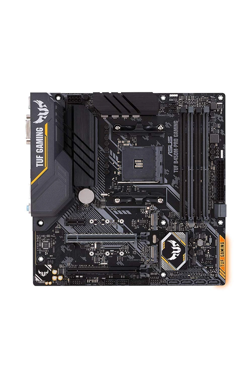 Asus TUF B450M-Pro Gaming AMD Ryzen 3 AM4 DDR4, HDMI, Dual M.2, USB 3.1 Gen 2 and Aura Sync RGB LED Lighting Micro-ATX Motherboard-1