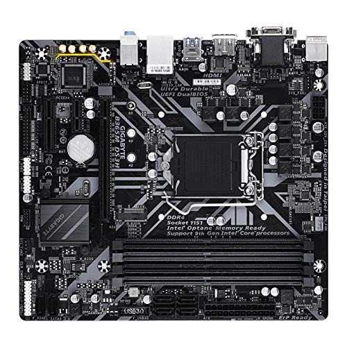 Gigabyte Intel® B365M DS3H Ultra Durable Motherboard with GIGABYTE 8118 Gaming LAN, PCIe Gen3 x4 M.2, 7 Colors RGB LED Strips Support, Anti-Sulfur Resistor, Smart Fan 5, DualBIOS™-1