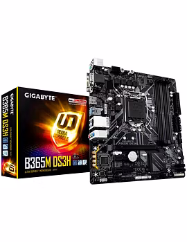 Gigabyte Intel® B365M DS3H Ultra Durable Motherboard with GIGABYTE 8118 Gaming LAN, PCIe Gen3 x4 M.2, 7 Colors RGB LED Strips Support, Anti-Sulfur Resistor, Smart Fan 5, DualBIOS™-Gigabyte-B365M-DS3H-sm
