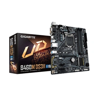 GIGABYTE B460M DS3H Ultra Durable Motherboard with GIGABYTE 8118 Gaming LAN, PCIe Gen3 x4 M.2, 7 Colors RGB LED Strips Support