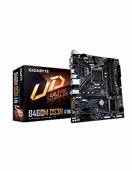 GIGABYTE B460M DS3H Ultra Durable Motherboard with GIGABYTE 8118 Gaming LAN, PCIe Gen3 x4 M.2, 7 Colors RGB LED Strips Support-Gigabyte-B460M-DS3H-sm