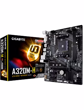 Gigabyte GA-A320M-H Ultra Durable AMD AM4 Motherboard with Hybrid Digital VRM Solution, NVMe PCIe 3.0 x4 22110 M.2, Realtek GbE LAN with cFosSpeed-Gigabyte-A320M-H-sm