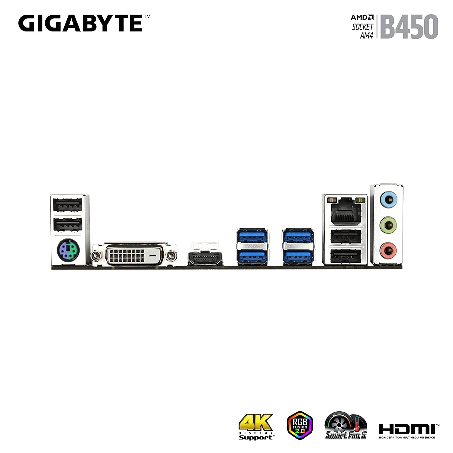 GIGABYTE AMD B450M DS3H V2 Ultra Durable Motherboard with Digital VRM Solution, GIGABYTE Gaming LAN and Bandwidth Management, PCIe Gen3 x4 M.2, Anti-Sulfur Resistor, RGB LED Strip Header-4