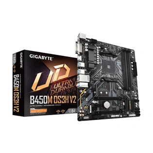 GIGABYTE AMD B450M DS3H V2 Ultra Durable Motherboard with Digital VRM Solution, GIGABYTE Gaming LAN and Bandwidth Management, PCIe Gen3 x4 M.2, Anti-Sulfur Resistor, RGB LED Strip Header