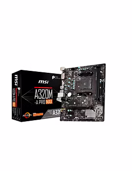 MSI A320M-A PRO MAX AMD AM4 Socket m-ATX Motherboard for Ryzen 1st 2nd 3rd Gen A-Series Athlon X4 Desktop Processors-MSI-A320M-A-Pro-sm