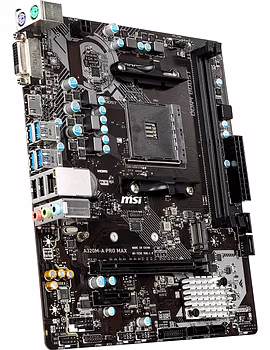 MSI A320M-A PRO MAX AMD AM4 Socket m-ATX Motherboard for Ryzen 1st 2nd 3rd Gen A-Series Athlon X4 Desktop Processors-2-sm