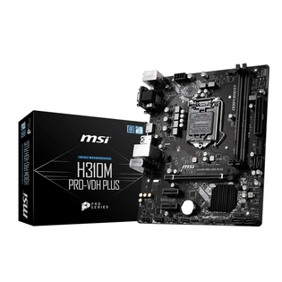 MSI H310M PRO-VDH Plus for 9th Gen / 8th Gen Intel® Core™ / Pentium® Gold/Celeron® Processors for LGA 1151 Socket (D-Sub DVI HDMI Onboard Graphics Micro ATX Motherboard)