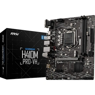 MSI H410M PRO-VH mATX Motherboard (10th Gen Intel Core, LGA 1200 Socket, DDR4, USB 3.2 Gen 1, Intel Gigabit LAN, VGA/HDMI)