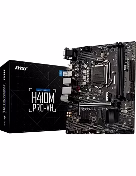 MSI H410M PRO-VH mATX Motherboard (10th Gen Intel Core, LGA 1200 Socket, DDR4, USB 3.2 Gen 1, Intel Gigabit LAN, VGA/HDMI)-MSI-H410M-Pro-VH-sm