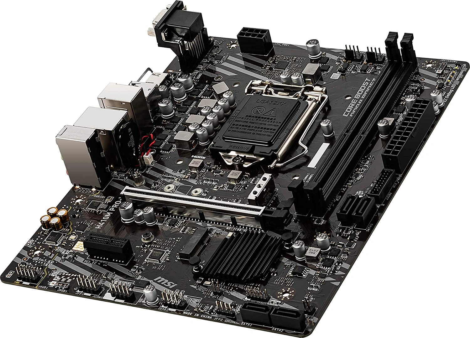 MSI H410M PRO-VH mATX Motherboard (10th Gen Intel Core, LGA 1200 Socket, DDR4, USB 3.2 Gen 1, Intel Gigabit LAN, VGA/HDMI)-3