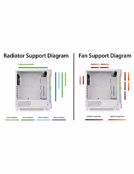 Thermaltake H200 Tempered Glass Snow Edition RGB Light Strip ATX Mid Tower Case with One 120mm Rear Fan Pre-Installed CA-1M3-00M6WN-00-3-sm