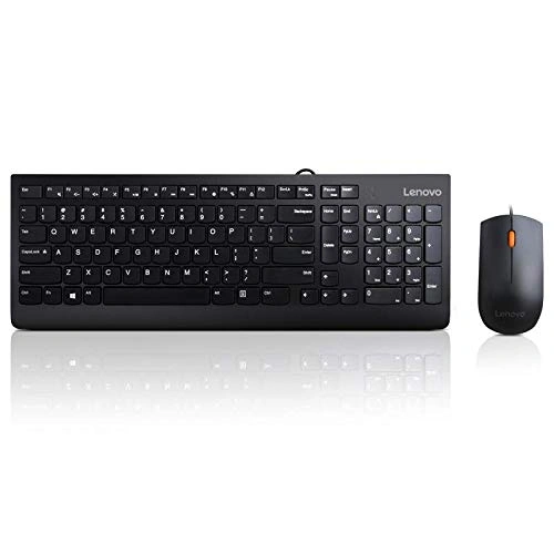 Lenovo 300 Wired Keyboard and Mouse Combo (Black)-Lenovo-300-USB-Combo