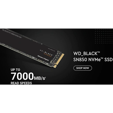 Western Digital WD SN850 1TB  NVME PCIe Gen 4 SSD read speed 7000MB/s write speed 5300MB/s Gaming Content Creators  Black-1