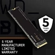 Western Digital WD SN850 1TB  NVME PCIe Gen 4 SSD read speed 7000MB/s write speed 5300MB/s Gaming Content Creators  Black-2-sm
