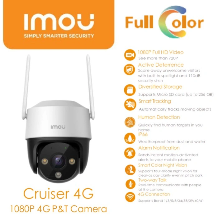 IMOU Cruiser 4G IPC-S21FTP 2MP Full HD Outdoor Security Camera with Pan &amp; Tilt-IMOUIPCS21FTPCruiser4G