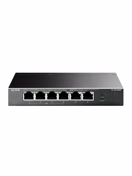 6-Port 10/100Mbps Desktop Switch with 4-Port PoE+