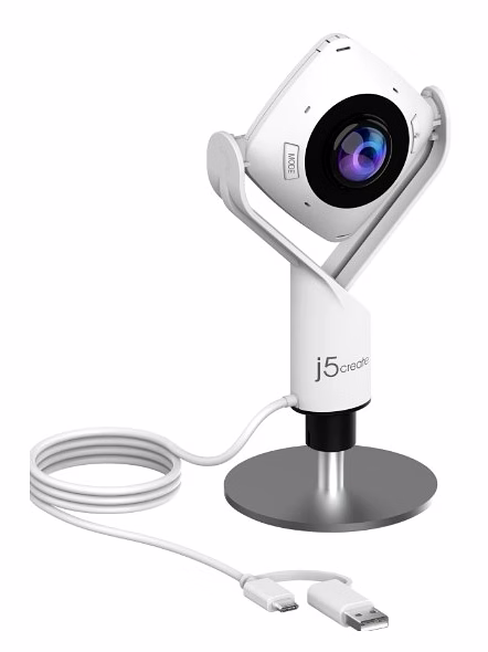360° All Around Webcam | HD Video &amp; Business-Grade Audio Clarity-JVCU360