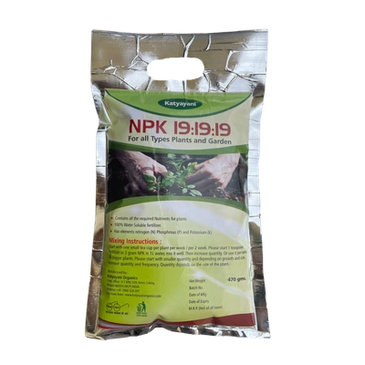 Katyayani NPK 19 19 19 100% Water Soluble Fertilizer for All Plants & Home Garden , Hydroponics Boost Growth & Flowering