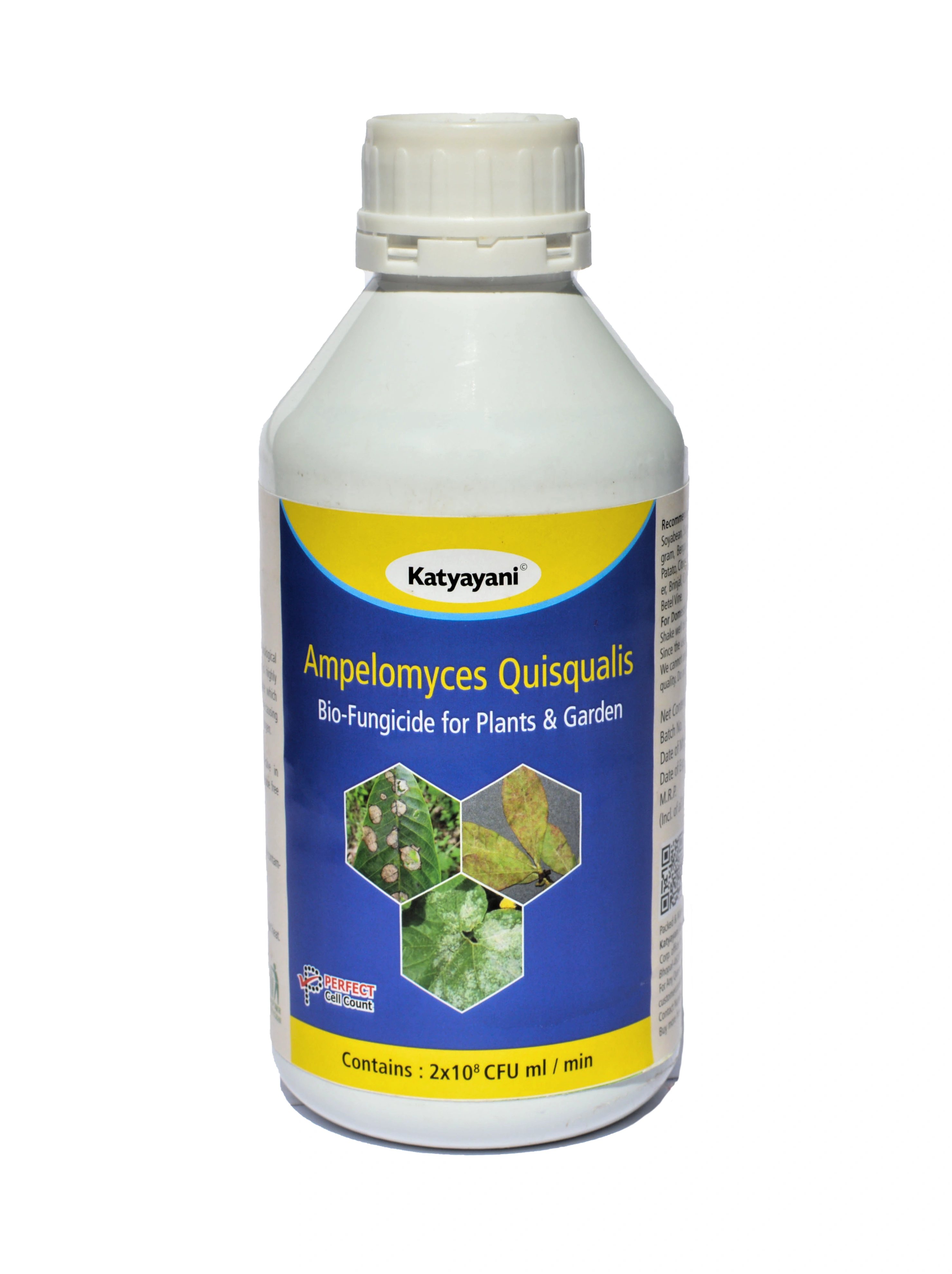 Katyayani Ampelomyces Quisqualis Bio Fungicide Powerful Organic controle of powdery mildew disease for All Plants and Home Garden  Medicinal &amp; Aromatic crops &amp; Roses  (2 x 10*8 CFU ml/min)-11378432