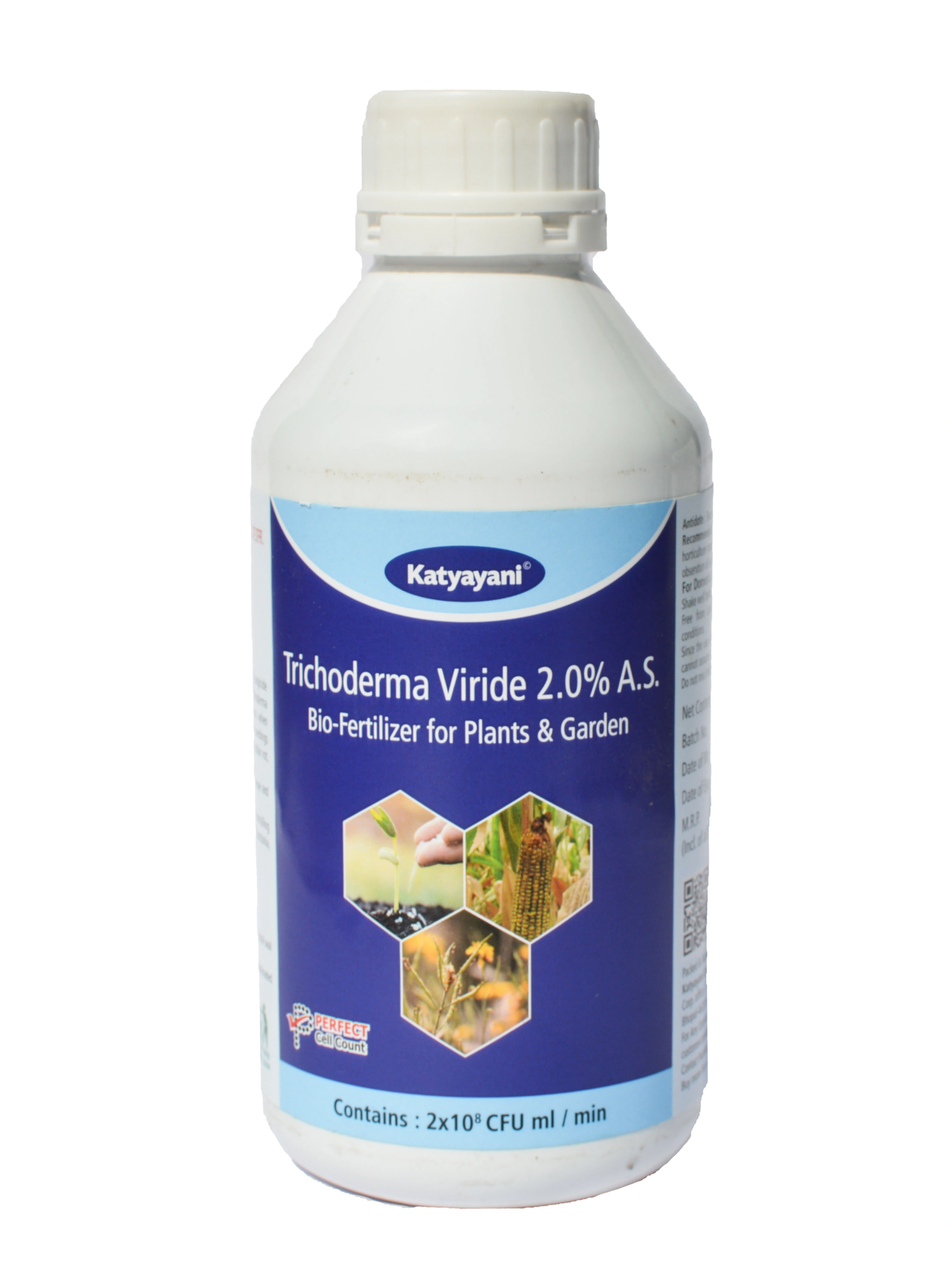 Katyayani Trichoderma Viride (2 x 10*8 CFU ml/min) Bio Fungicide For Plants and Home Garden Controls Collar Root Dry Rot Karnal bunt disease other soil &amp; seed borne diseases Eco Friendly-11378442