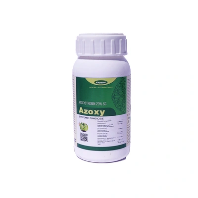 Katyayani Azoxy AZOXYSTROBIN 23% SC Highly Systemic Fungicide for all Plants and Home Garden Super Powerful control on Powdery mildew and Downy mildew on Potato broad spectctrum Disease Control.