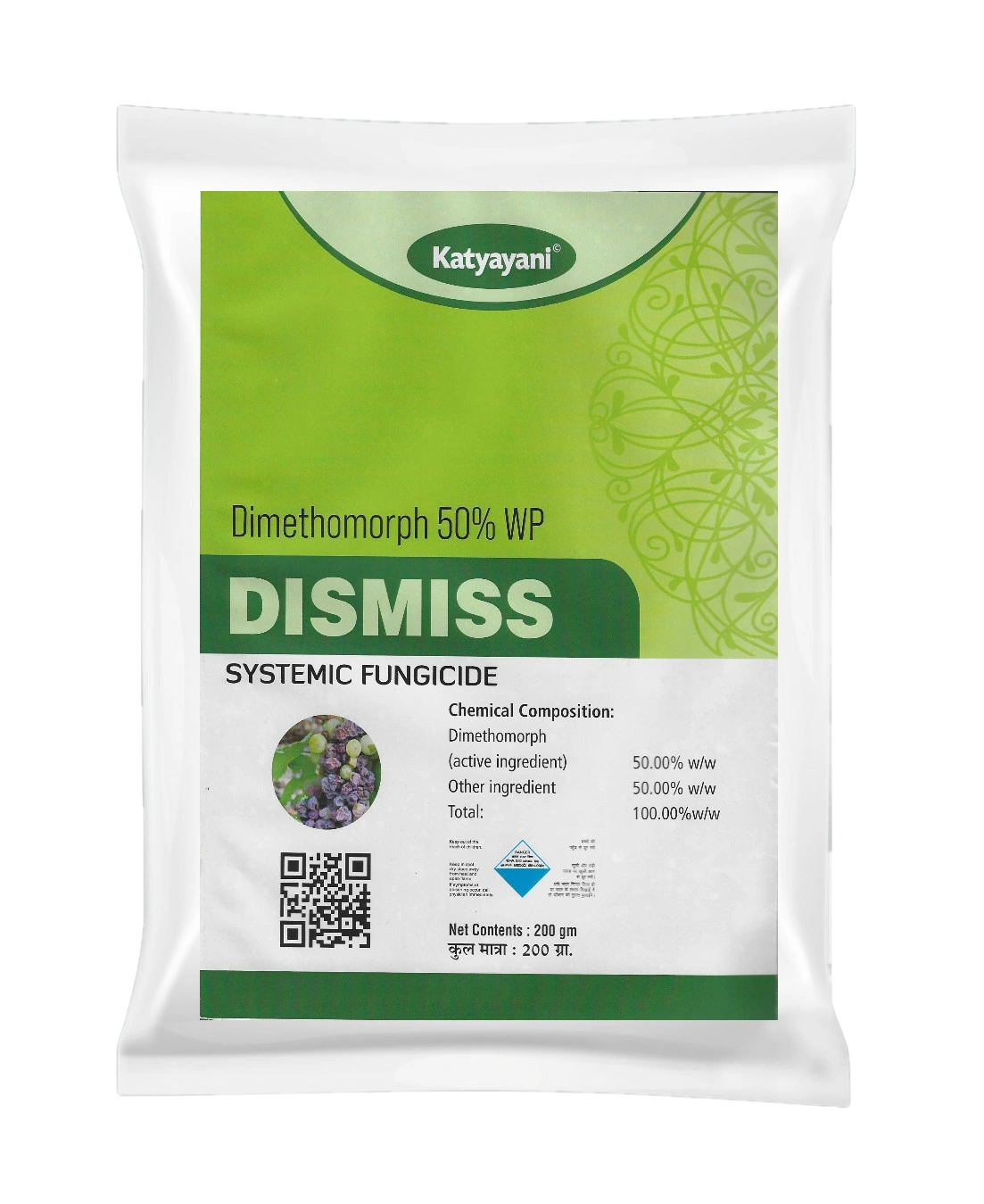 Katyayani Dimethomorph 50% WP can control the late blight disease in potato, tomato crops very effectively. katyayani dimethomorph 50% WP needs to be mixed with contact fungicide for effective control-11378478