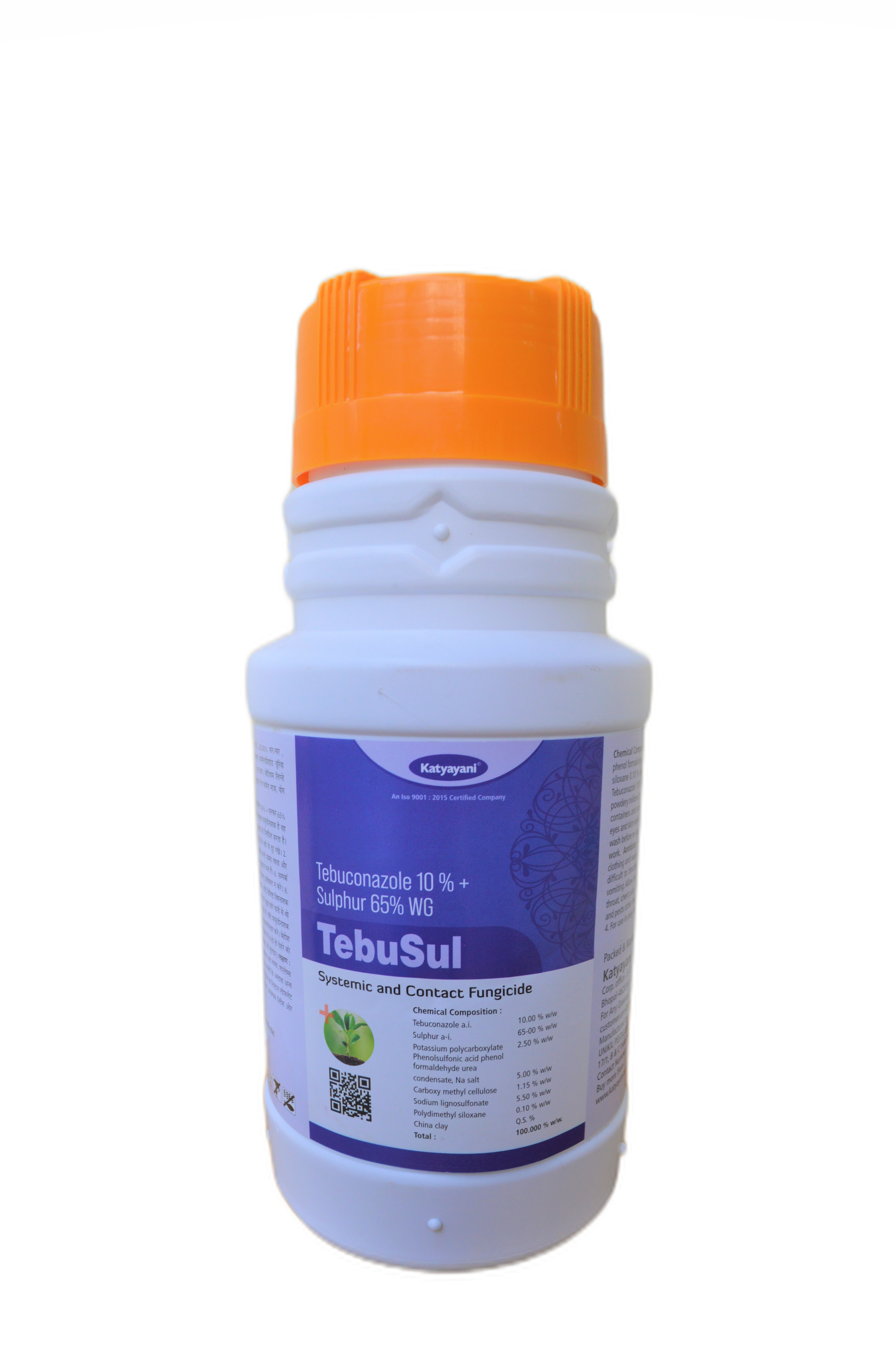 Katyayani Tebusul Tebuconazole 10 % + Sulphur 65 % WG Effective Fungicide for Plants and Home Garden Best for controlling fungal disease powdery mildew  fruit rot diseases of Chilli leaf spot pod etc.-11378516